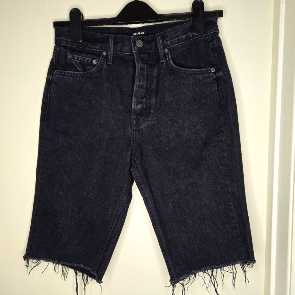 Grlfrnd Beverly high rise biker short jeans size 25 NWT